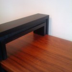 Ipe and Painted (conversion lacquer) Maple Bench Close-Up